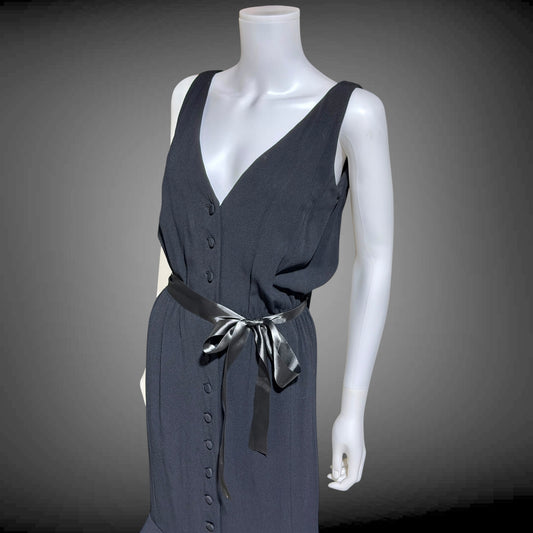 GEOFFREY BEENE vintage 1960s little black dinner & cocktails dress or day dress