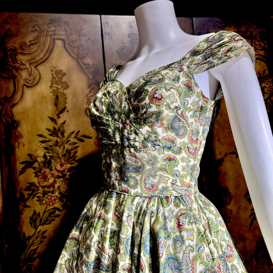 1950s party dress, JUNIOR ACCENT, Bombshell Cocktail party sundress