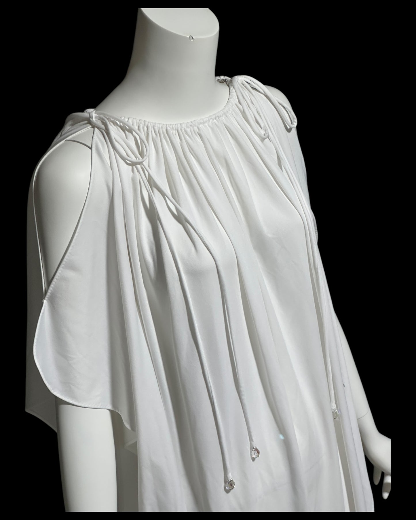 LUCIE ANN BEVERLY Hills, vintage 1960s wedding caftan, white grecian goddess kaftan evening dress