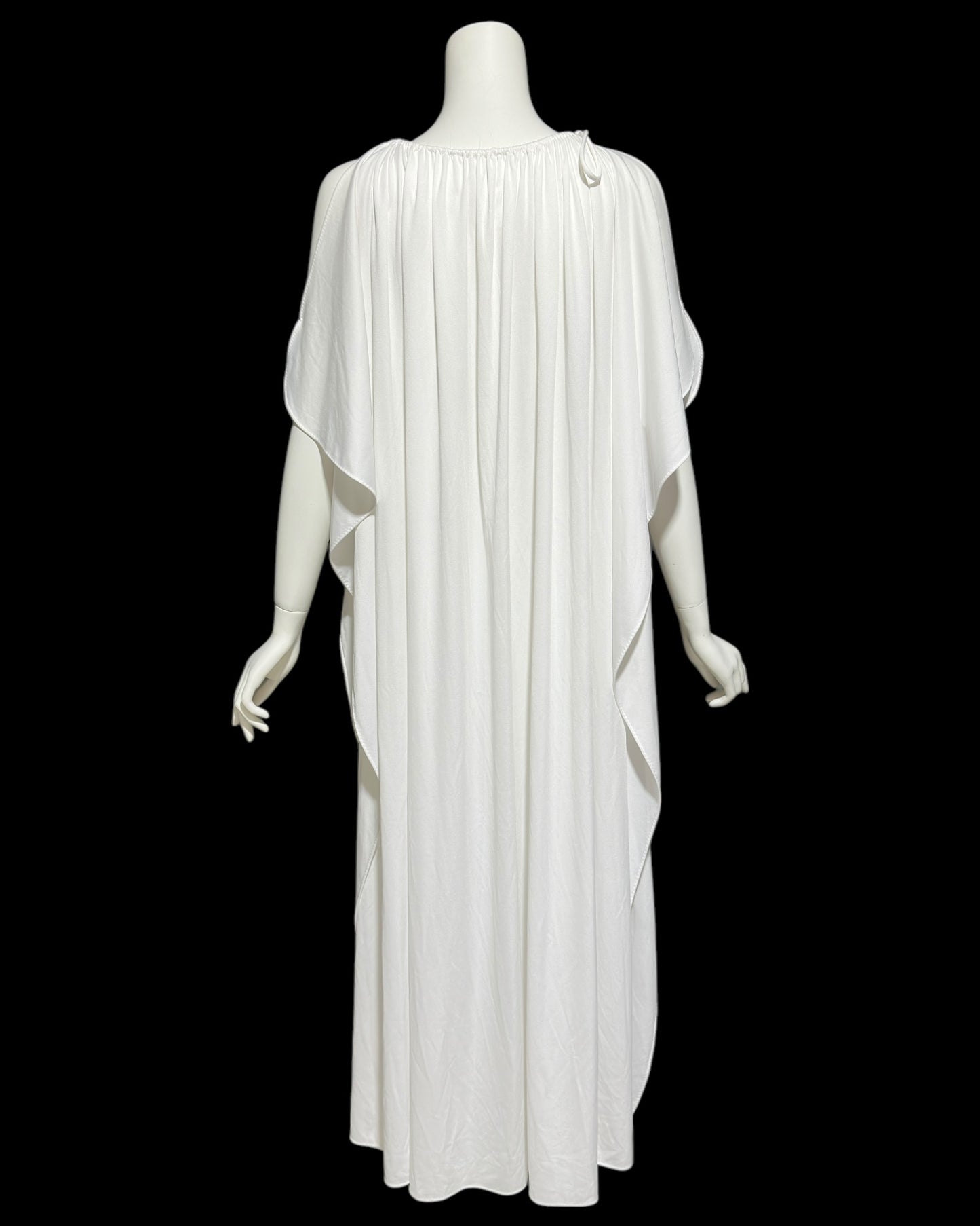 LUCIE ANN BEVERLY Hills, vintage 1960s wedding caftan, white grecian goddess kaftan evening dress