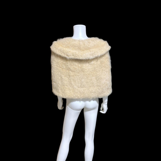 1950s vintage mohair stole wrap, Custom Made evening jacket dinner coat shoulder wrap
