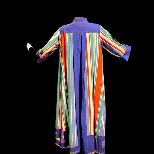 JOSEFA Vintage 1970s Caftan Kaftan dress, Mexican Cotton Hippie Boho Maxi Dress