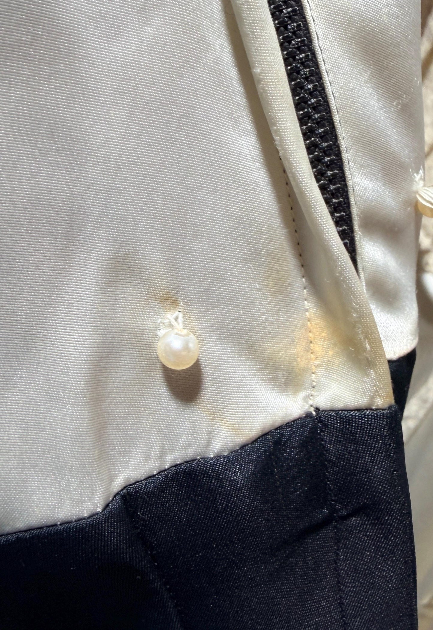 SEYMOUR JACOBSON vintage 1950s cocktail party dress, black silk evening dress