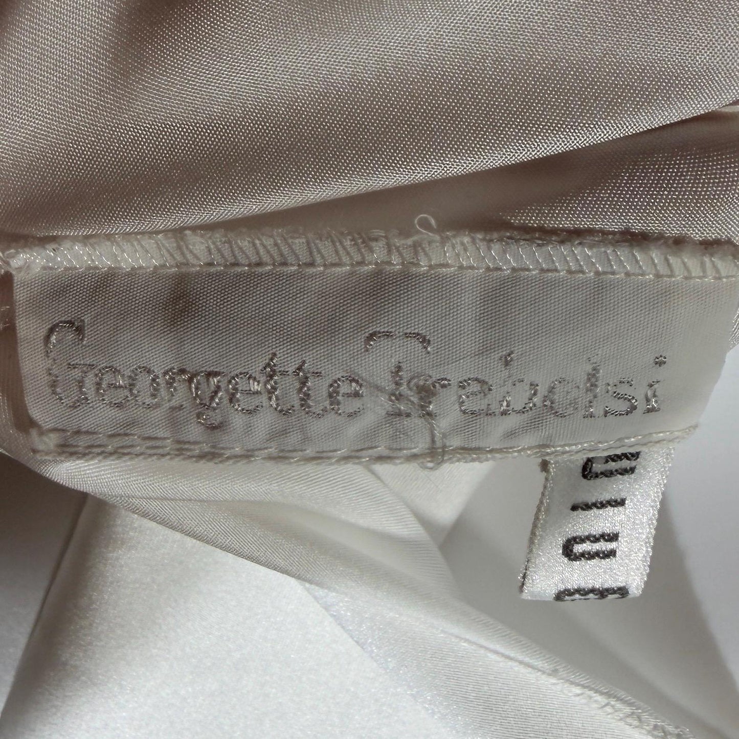 Vintage GEORGETTE TRABOLSI nightgown robe peignoir set, I Magnin 1980s white lingerie dress set