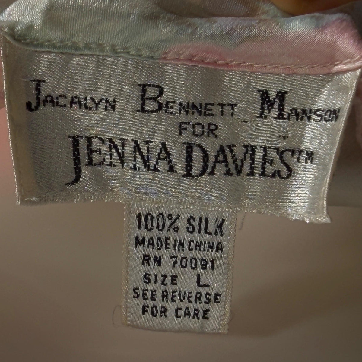 vintage nightgown slip dress, JACALYN BENNETT for Jenna Davies 1990s floral pastel silk lingerie dress