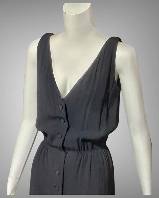 GEOFFREY BEENE vintage 1960s little black dinner & cocktails dress or day dress