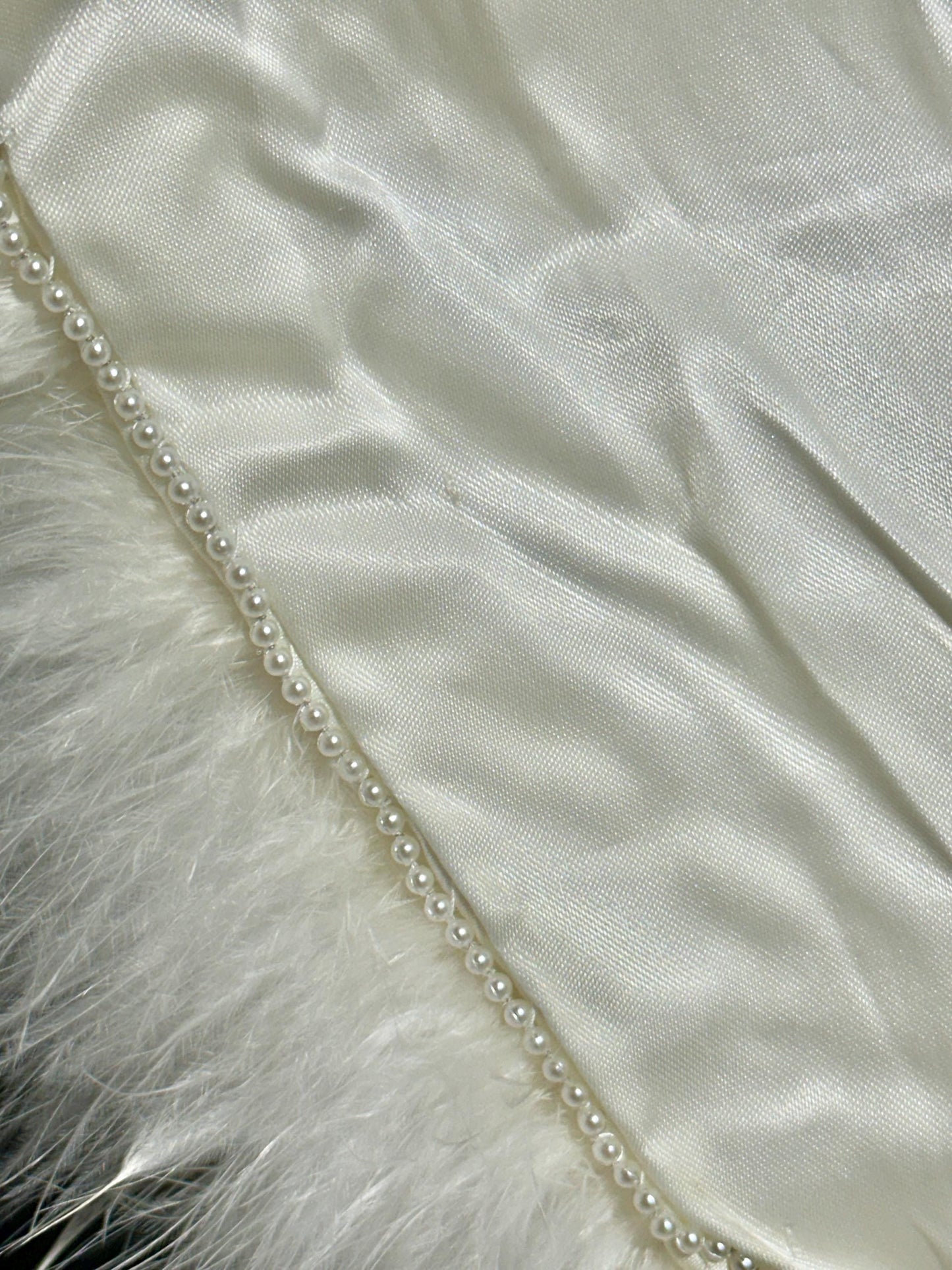 1960s Vintage feather cape jacket, Snowy white marabou wedding bridal capelet evening stole