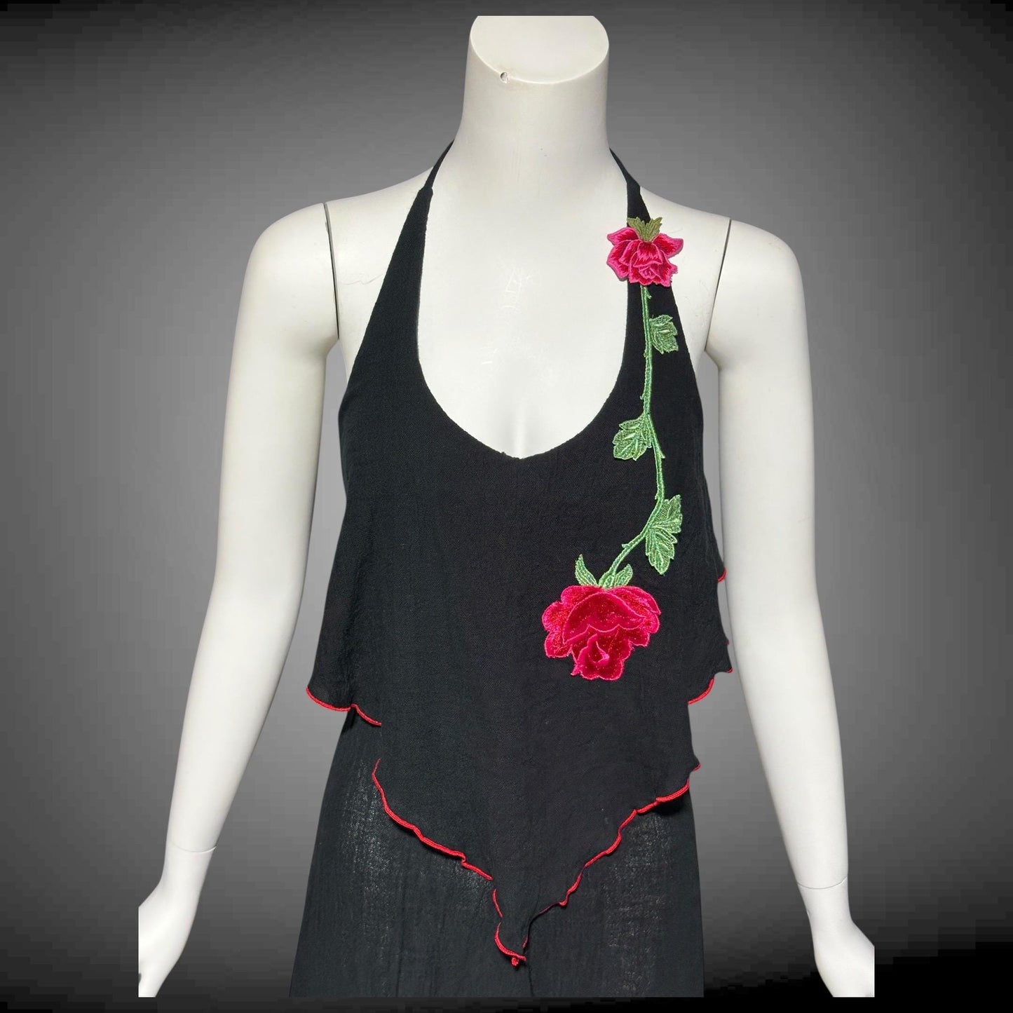 YOUNG EDWARDIAN by ARPEJA, vintage 1970s black crinkle cotton gauze maxi dress