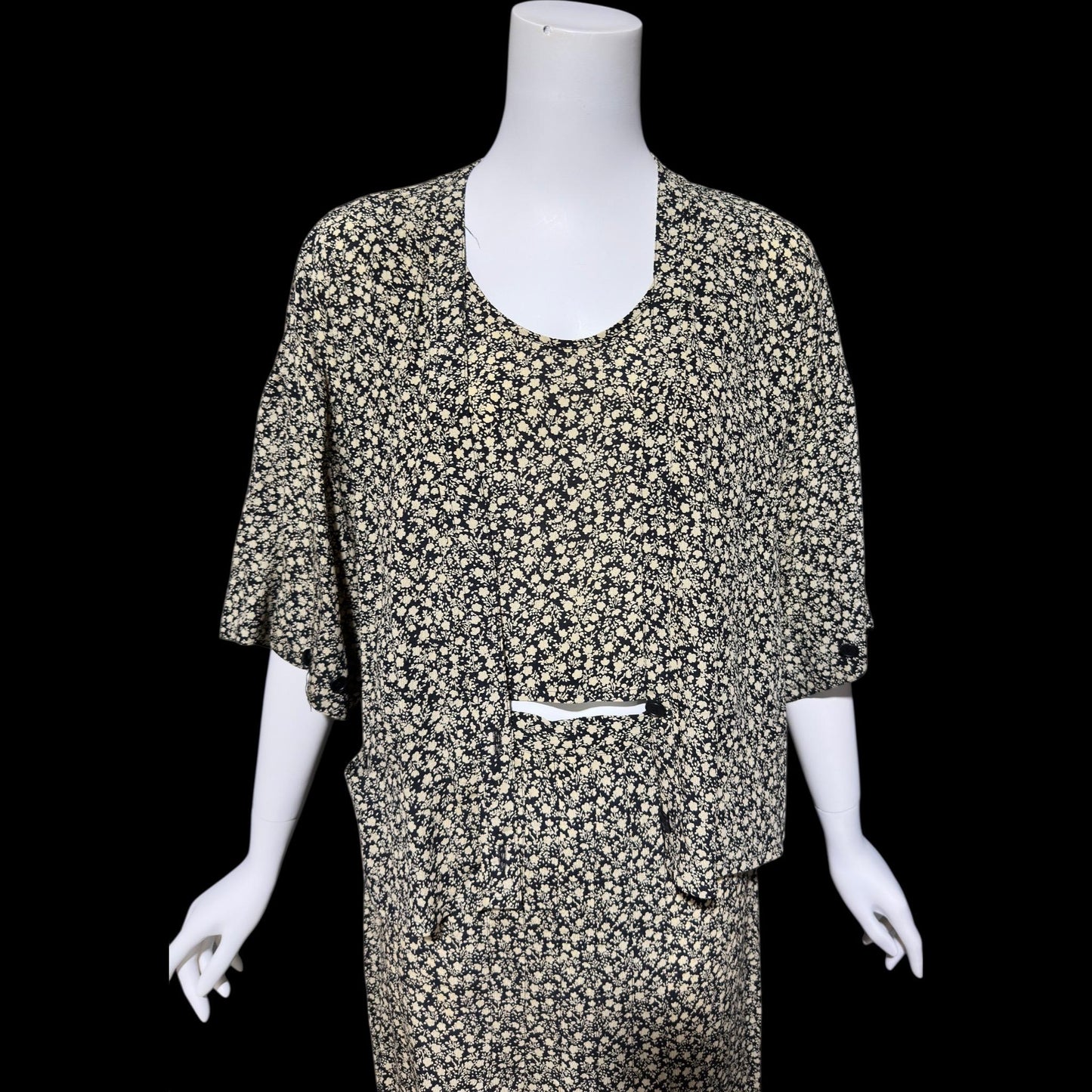 SONIA RYKIEL vintage 1990s 3 piece set, skirt cropped tank top and jacket set