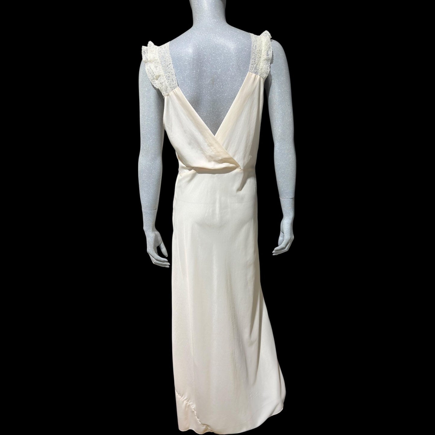 Marshall Field, 1940s Pale Pink bias cut Nightgown: Vintage Old Hollywood Slip Dress