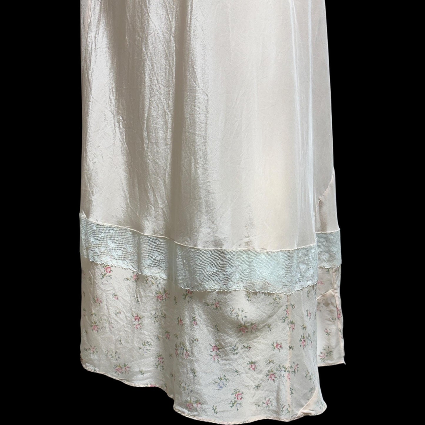 MONDAINE vintage 1930s Nightgown Slip Dress: pink silk night dress lingerie