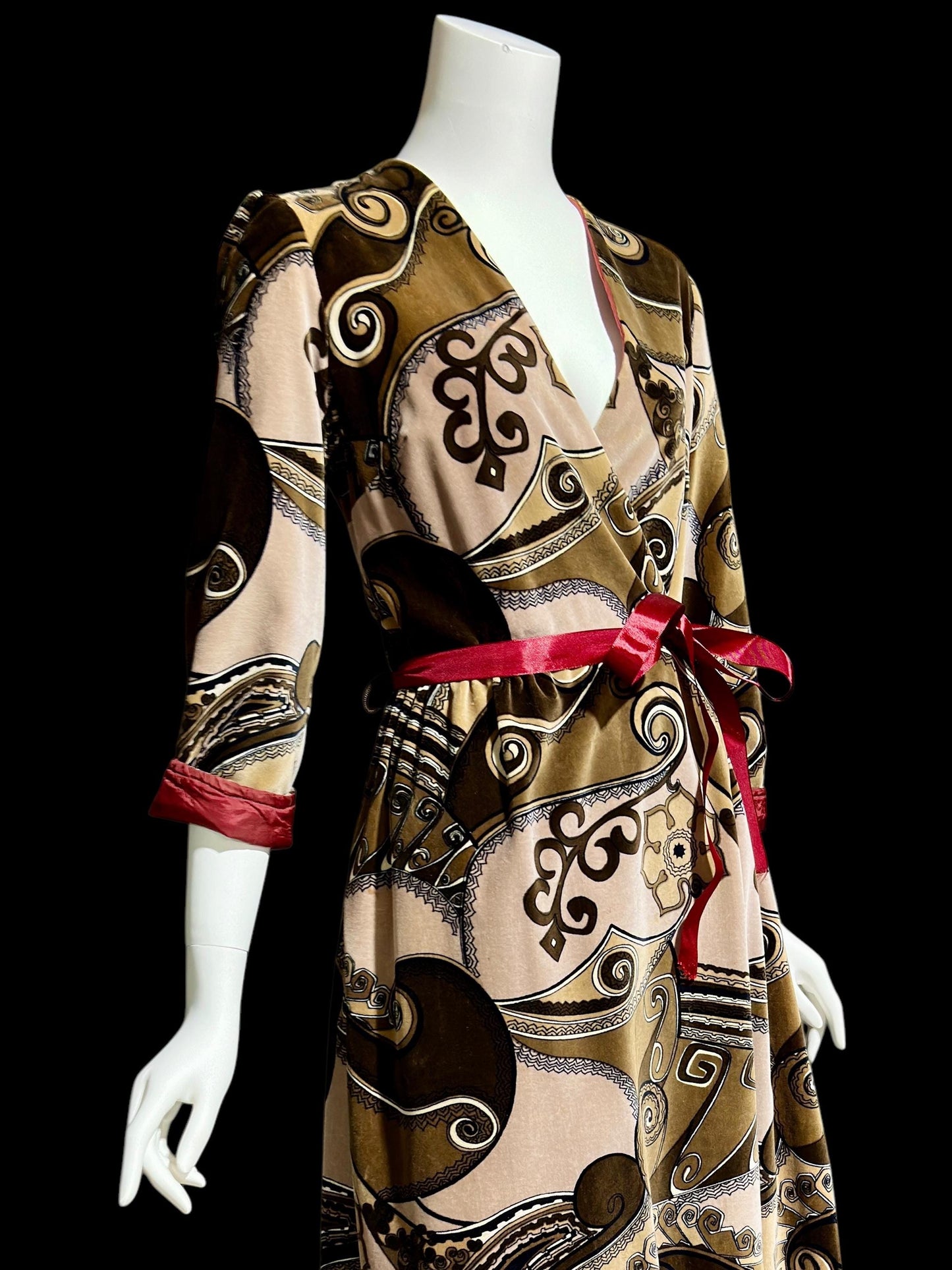 BARD'S TORONTO, 1960s vintage velvet evening hostess gown, dressing gown?
