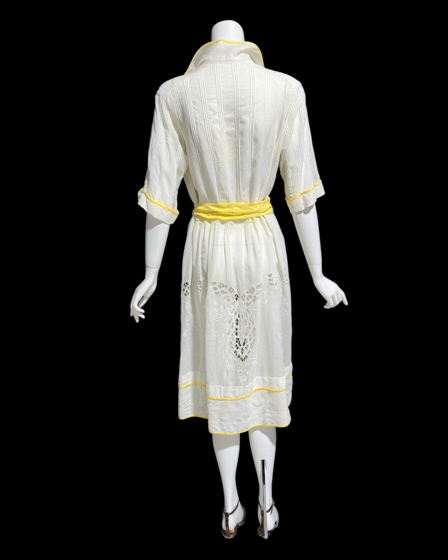 1920s vintage dress, Antique Hungarian sheer White cotton batiste shift lawn dress