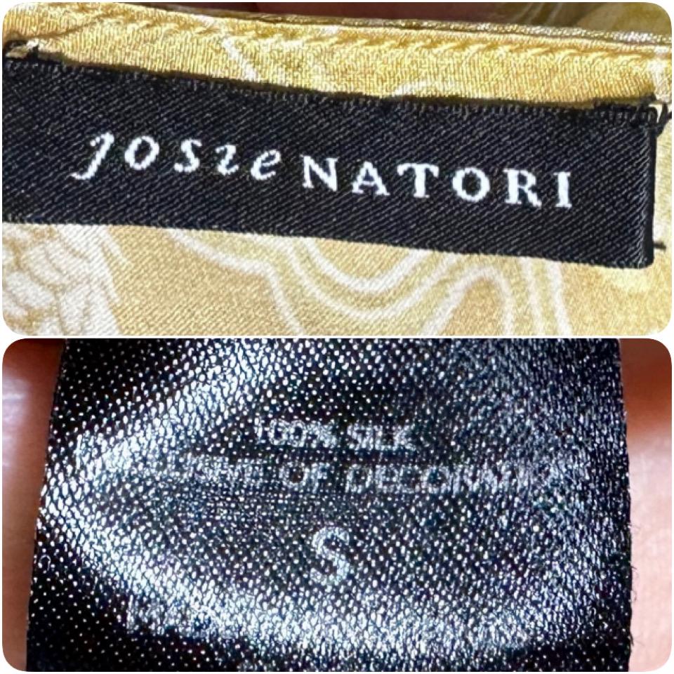JOSIE NATORI, vintage Y2K nightgown slip dress, gold asian motif silk bias cut sequin sheath