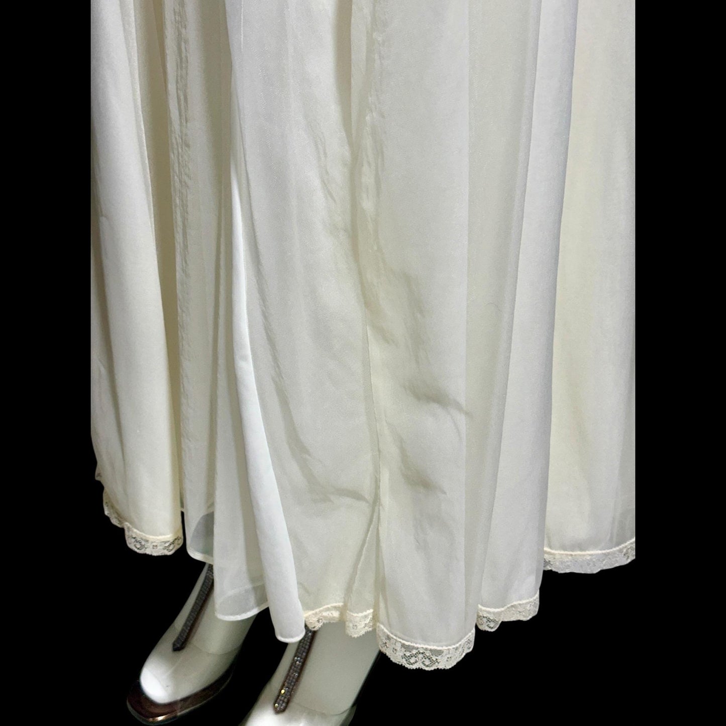 SAKS FIFTH AVENUE, vintage 1950s peignoir set, sheer white bridal nightgown slip dress and dressing gown