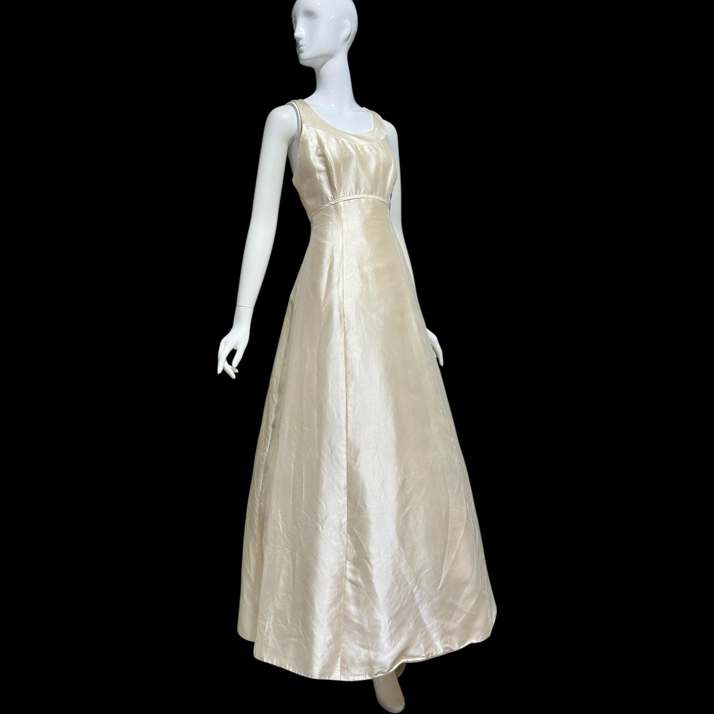 WEARKSTATT SAKS Fifth Avenue, 1990s Y2K vintage wedding bridal gown, blush silk dress