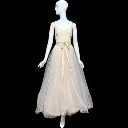 DAVID FIELDEN vintage wedding dress, Sposa Y2K cupcake tulle 3 pcs bridal ball gown