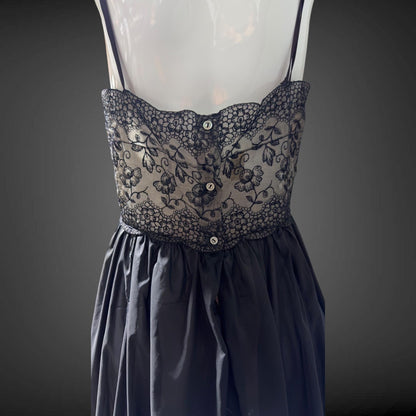 EYEFUL Vintage nightgown robe set, 1950s peignoir set, sheer black Old Hollywood lingerie dress