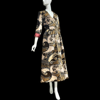 BARD'S TORONTO, 1960s vintage velvet evening hostess gown, dressing gown