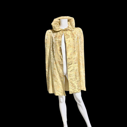 C CRAWFORD HOLLIDGE Vintage 1930s silk damask cape, floral evening cape