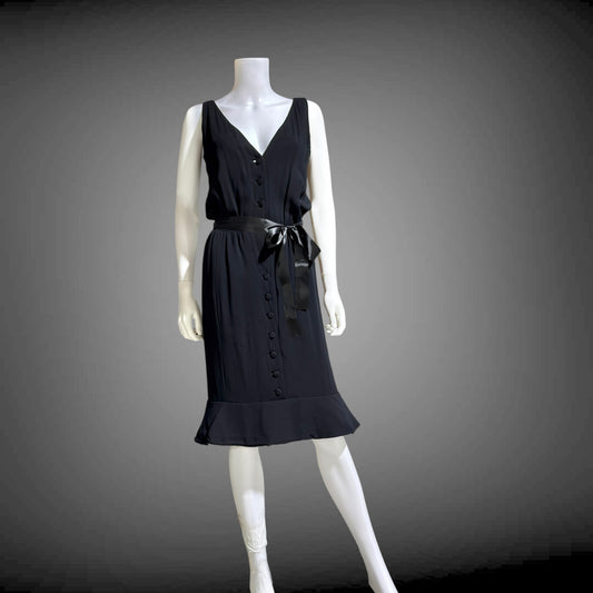 GEOFFREY BEENE vintage 1960s little black dinner & cocktails dress or day dress