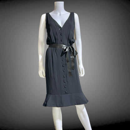 GEOFFREY BEENE vintage 1960s little black dinner & cocktails dress or day dress