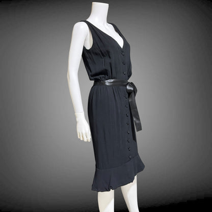 GEOFFREY BEENE vintage 1960s little black dinner & cocktails dress or day dress