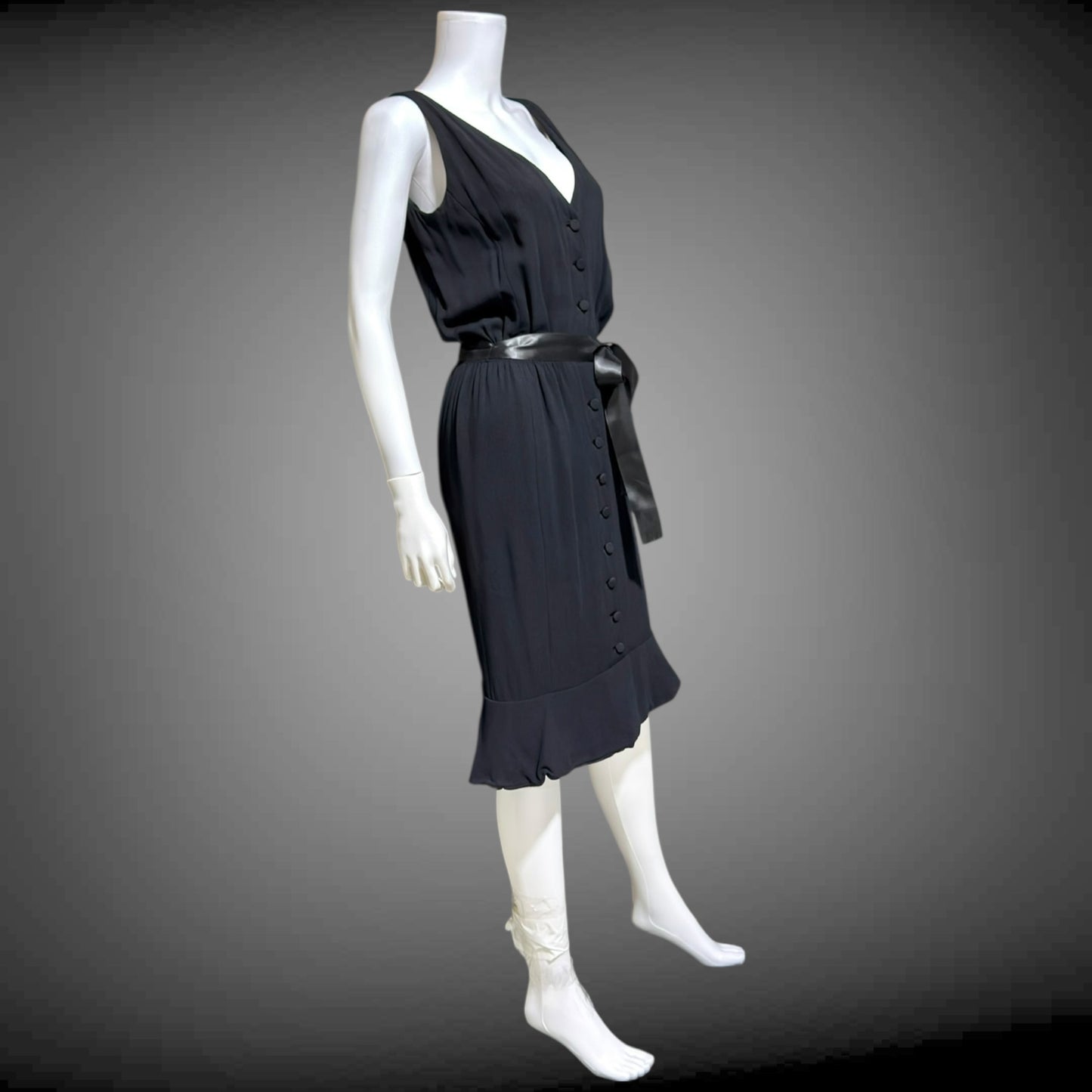 GEOFFREY BEENE vintage 1960s little black dinner & cocktails dress or day dress