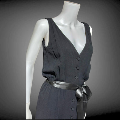 GEOFFREY BEENE vintage 1960s little black dinner & cocktails dress or day dress