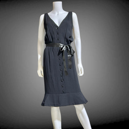 GEOFFREY BEENE vintage 1960s little black dinner & cocktails dress or day dress
