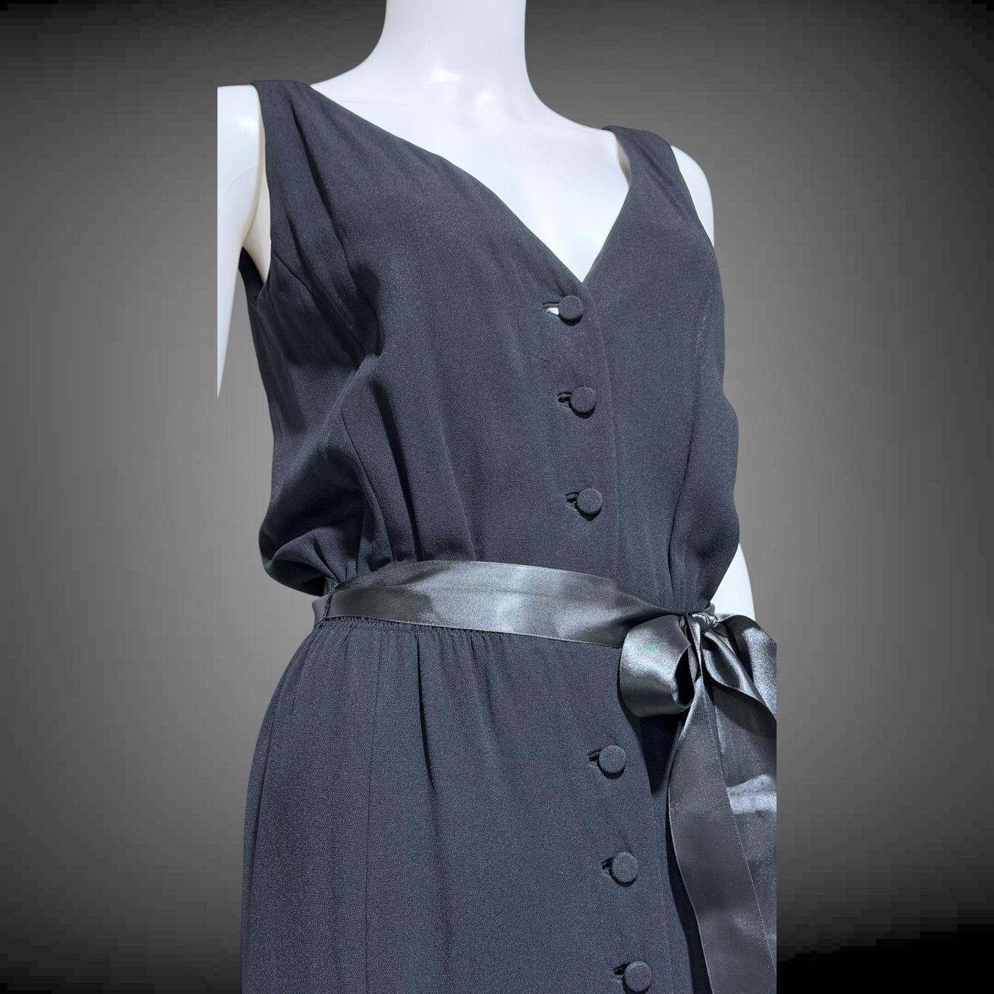 GEOFFREY BEENE vintage 1960s little black dinner & cocktails dress or day dress