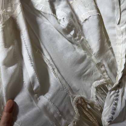 PRISCILLA of BOSTON 1950s designer vintage wedding dress gown, white silk and lace bridal gown