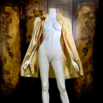 C CRAWFORD HOLLIDGE Vintage 1930s silk damask cape, floral evening cape