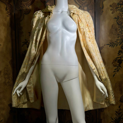 C CRAWFORD HOLLIDGE Vintage 1930s silk damask cape, floral evening cape