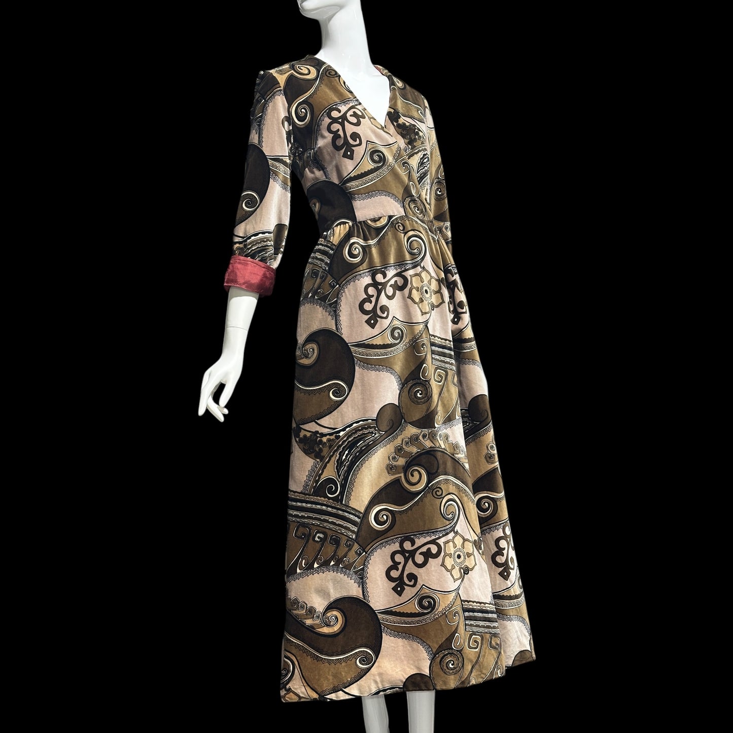 BARD'S TORONTO, 1960s vintage velvet evening hostess gown, dressing gown?