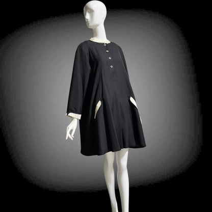 GEOFFREY BEENE, vintage 1960s cocktail party Mod mini tent dress