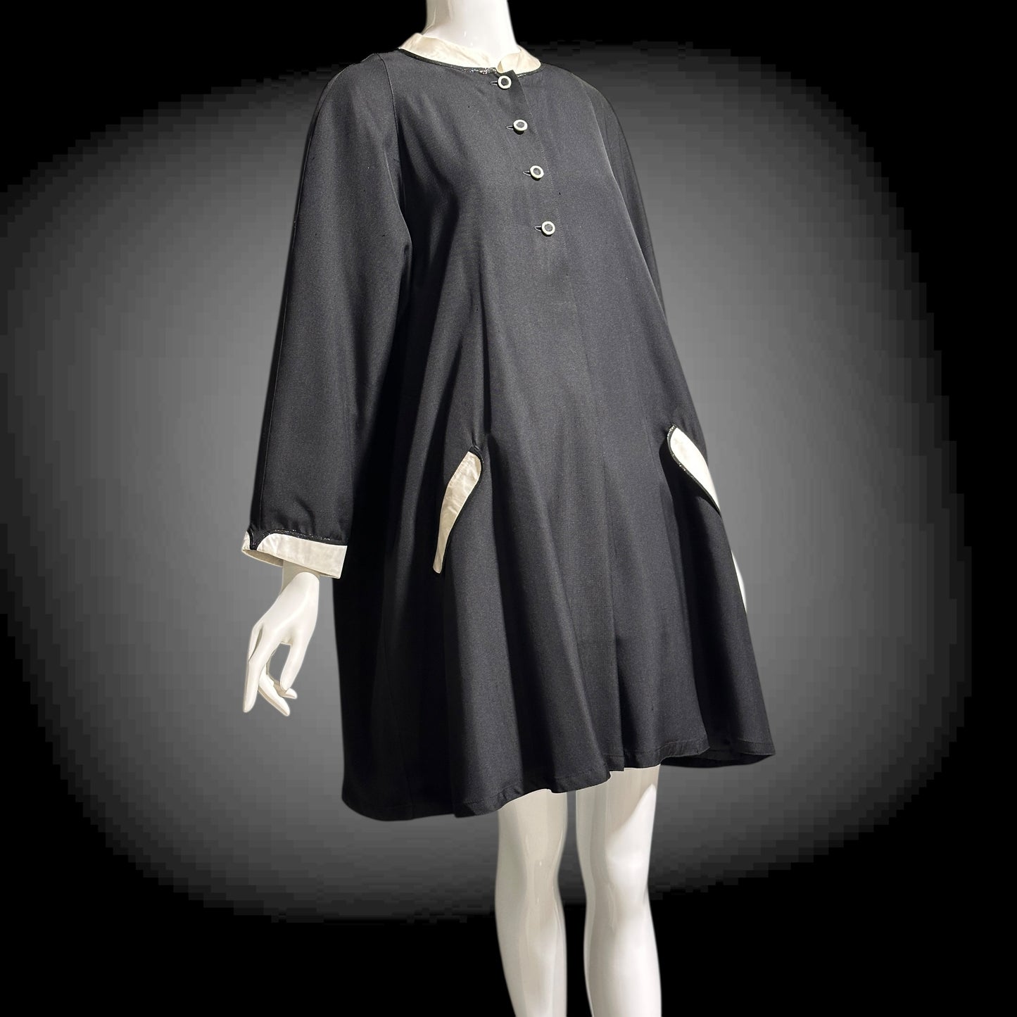 GEOFFREY BEENE, vintage 1960s cocktail party Mod mini tent dress