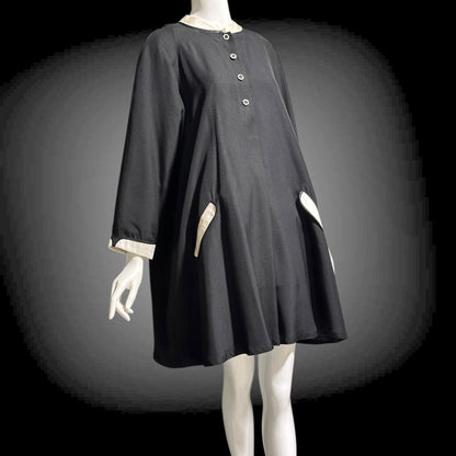 GEOFFREY BEENE, vintage 1960s cocktail party Mod mini tent dress