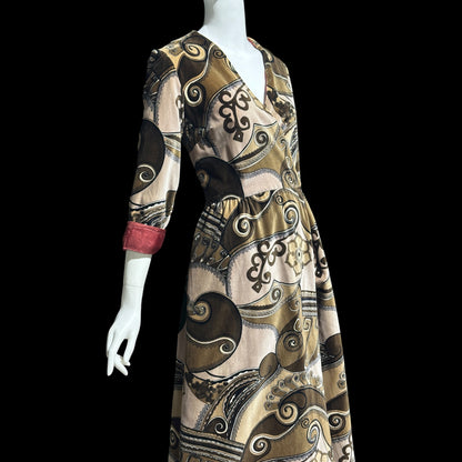 BARD'S TORONTO, 1960s vintage velvet evening hostess gown, dressing gown?