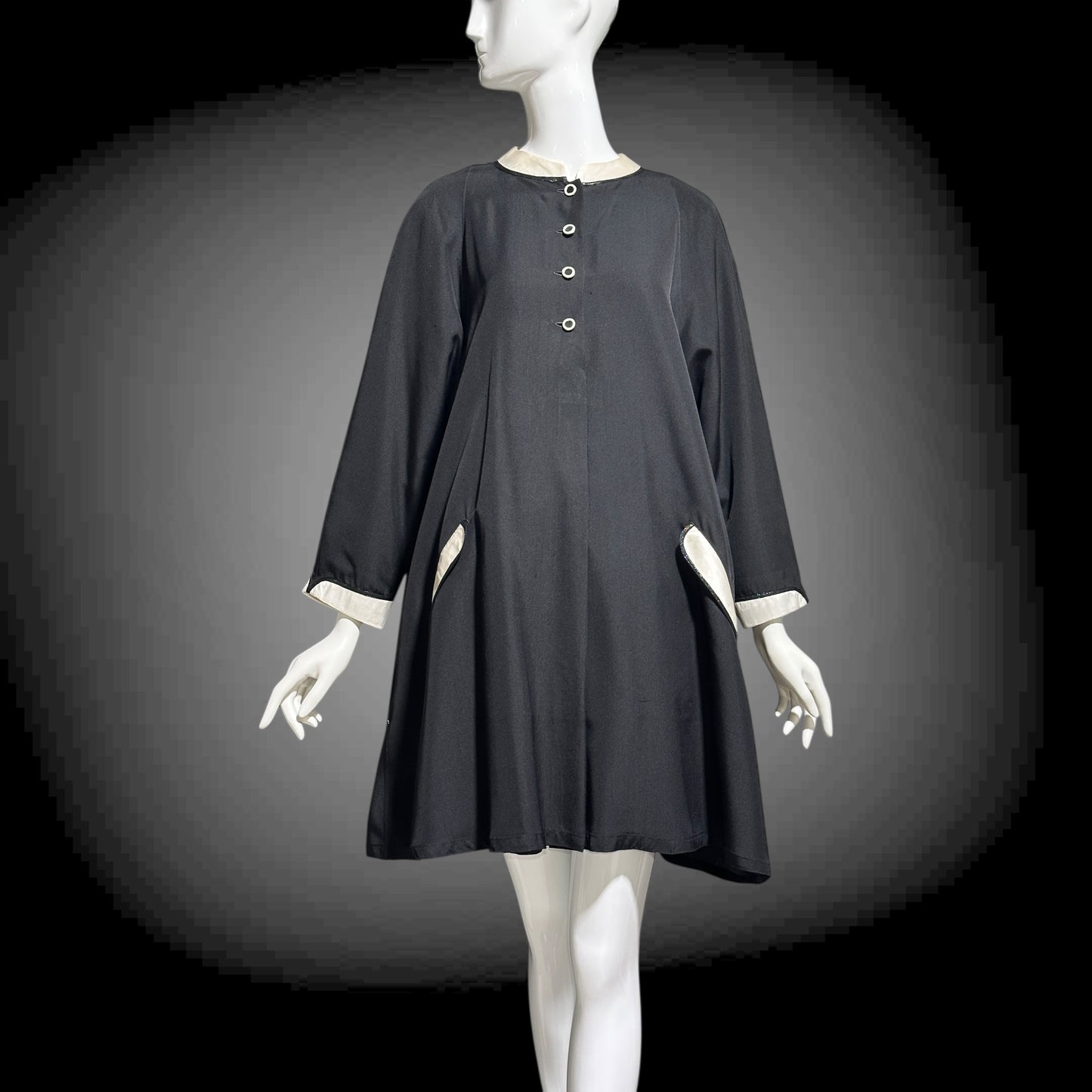 GEOFFREY BEENE, vintage 1960s cocktail party Mod mini tent dress