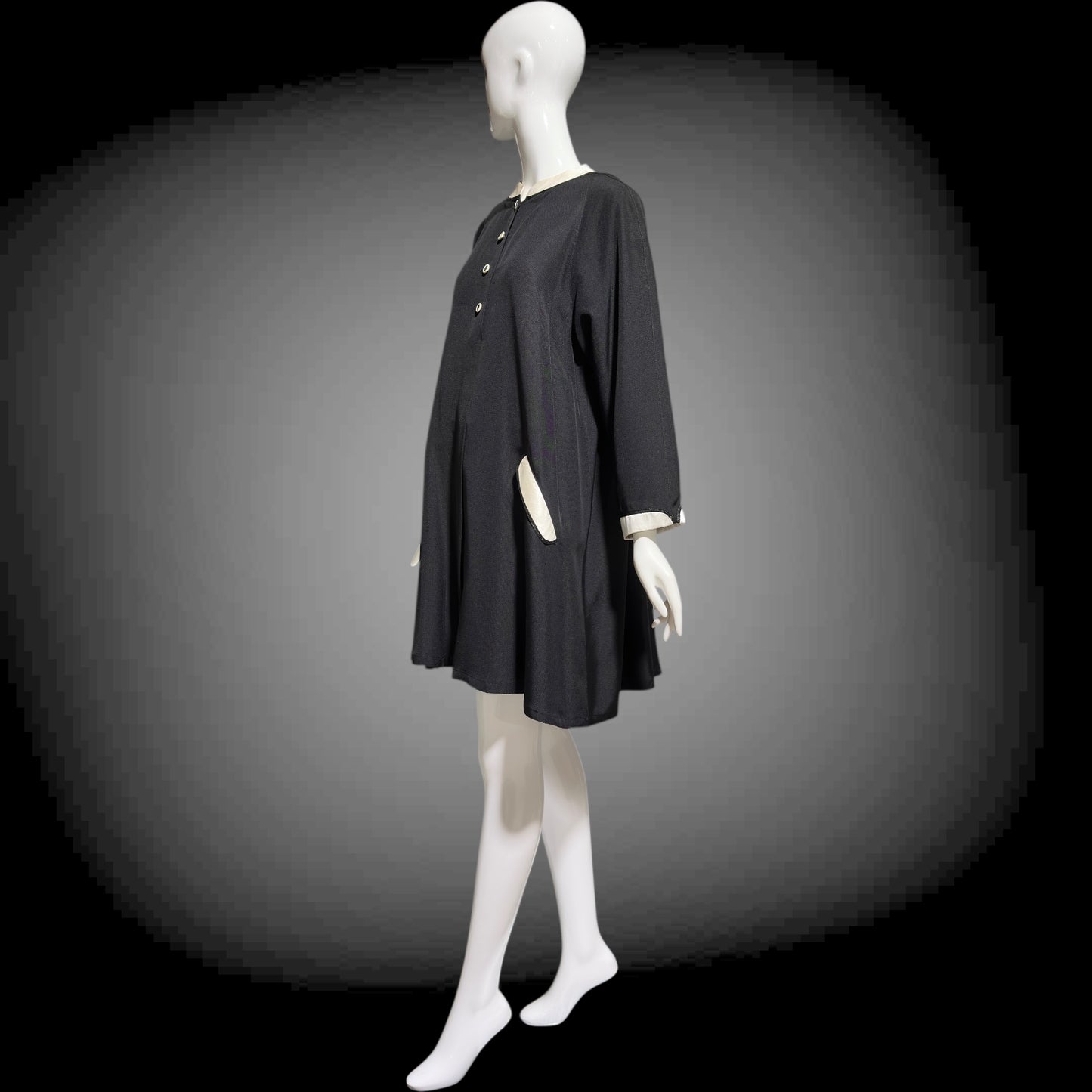 GEOFFREY BEENE, vintage 1960s cocktail party Mod mini tent dress