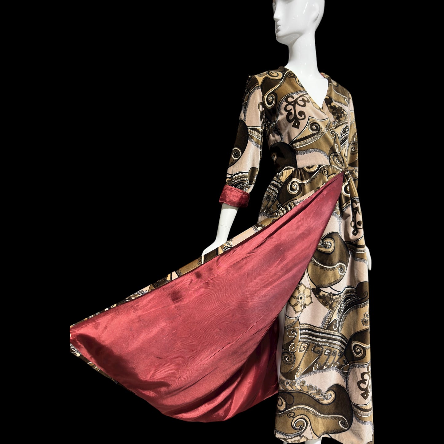 BARD'S TORONTO, 1960s vintage velvet evening hostess gown, dressing gown?