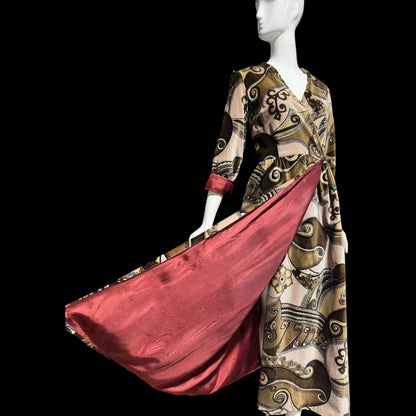 BARD'S TORONTO, 1960s vintage velvet evening hostess gown, dressing gown?