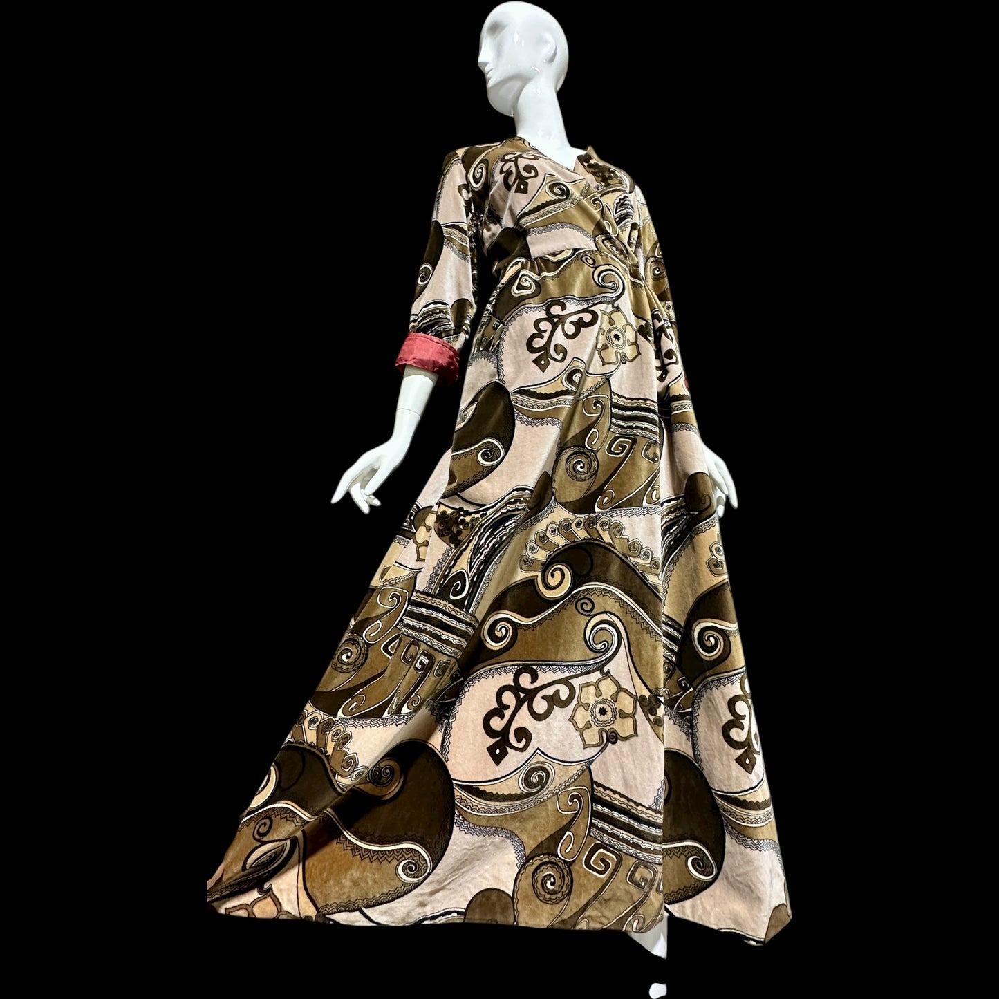 BARD'S TORONTO, 1960s vintage velvet evening hostess gown, dressing gown?