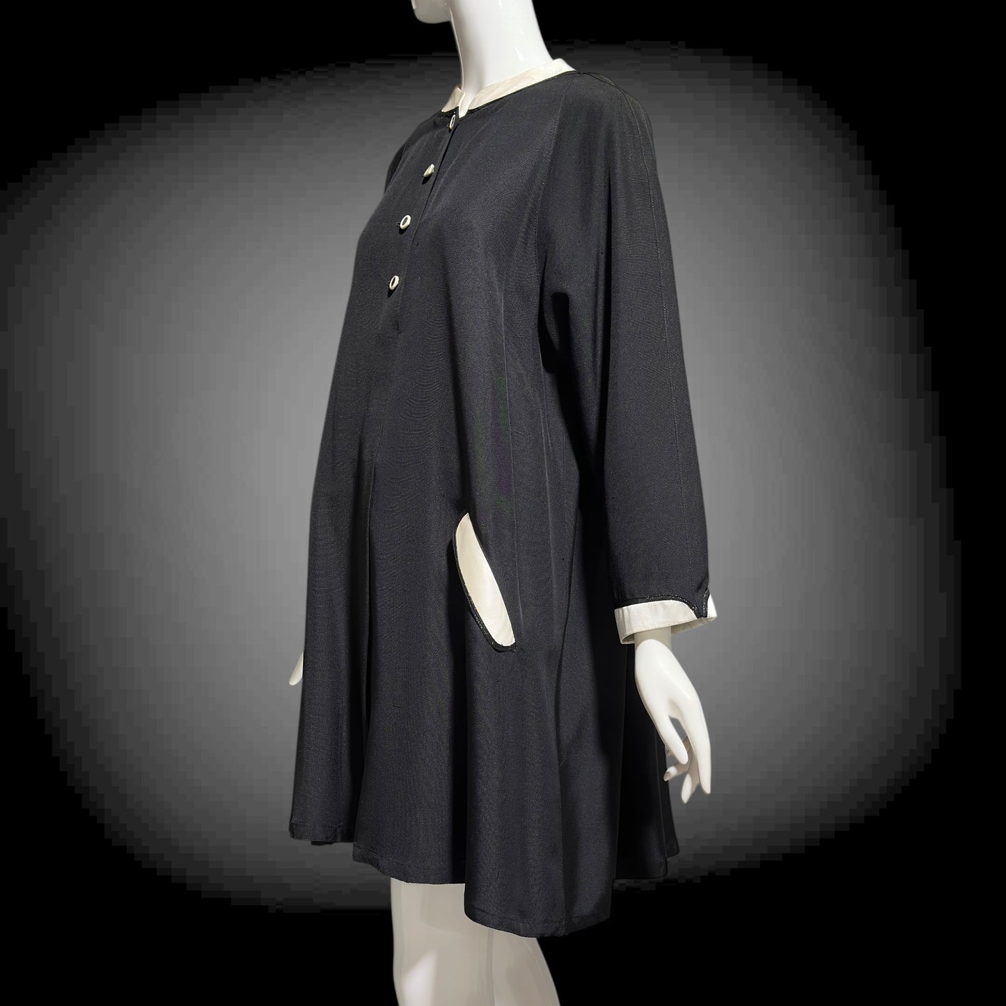 GEOFFREY BEENE, vintage 1960s cocktail party Mod mini tent dress