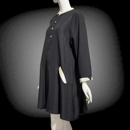 GEOFFREY BEENE, vintage 1960s cocktail party Mod mini tent dress