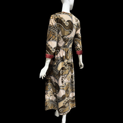 BARD'S TORONTO, 1960s vintage velvet evening hostess gown, dressing gown?