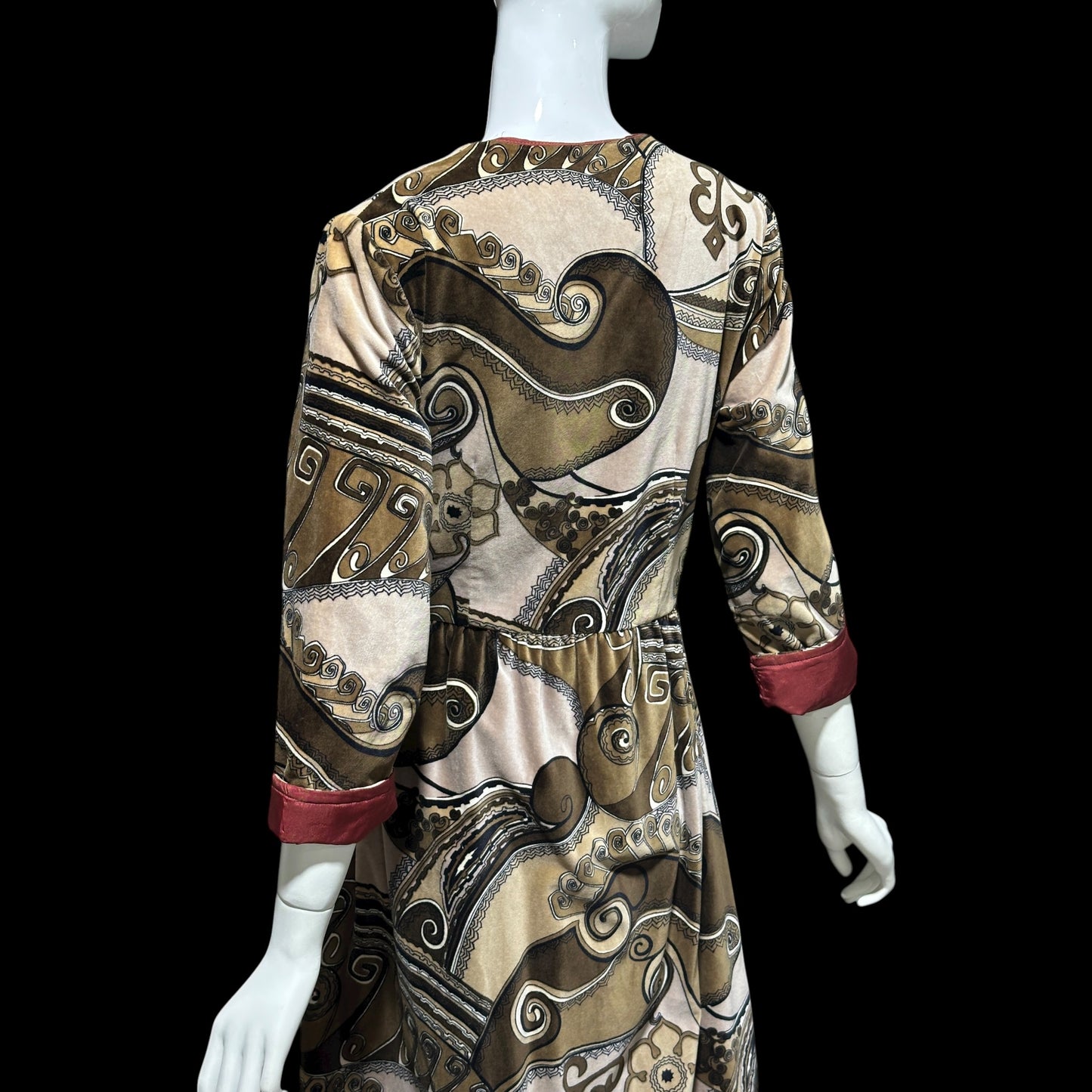 BARD'S TORONTO, 1960s vintage velvet evening hostess gown, dressing gown?