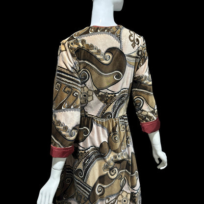 BARD'S TORONTO, 1960s vintage velvet evening hostess gown, dressing gown?