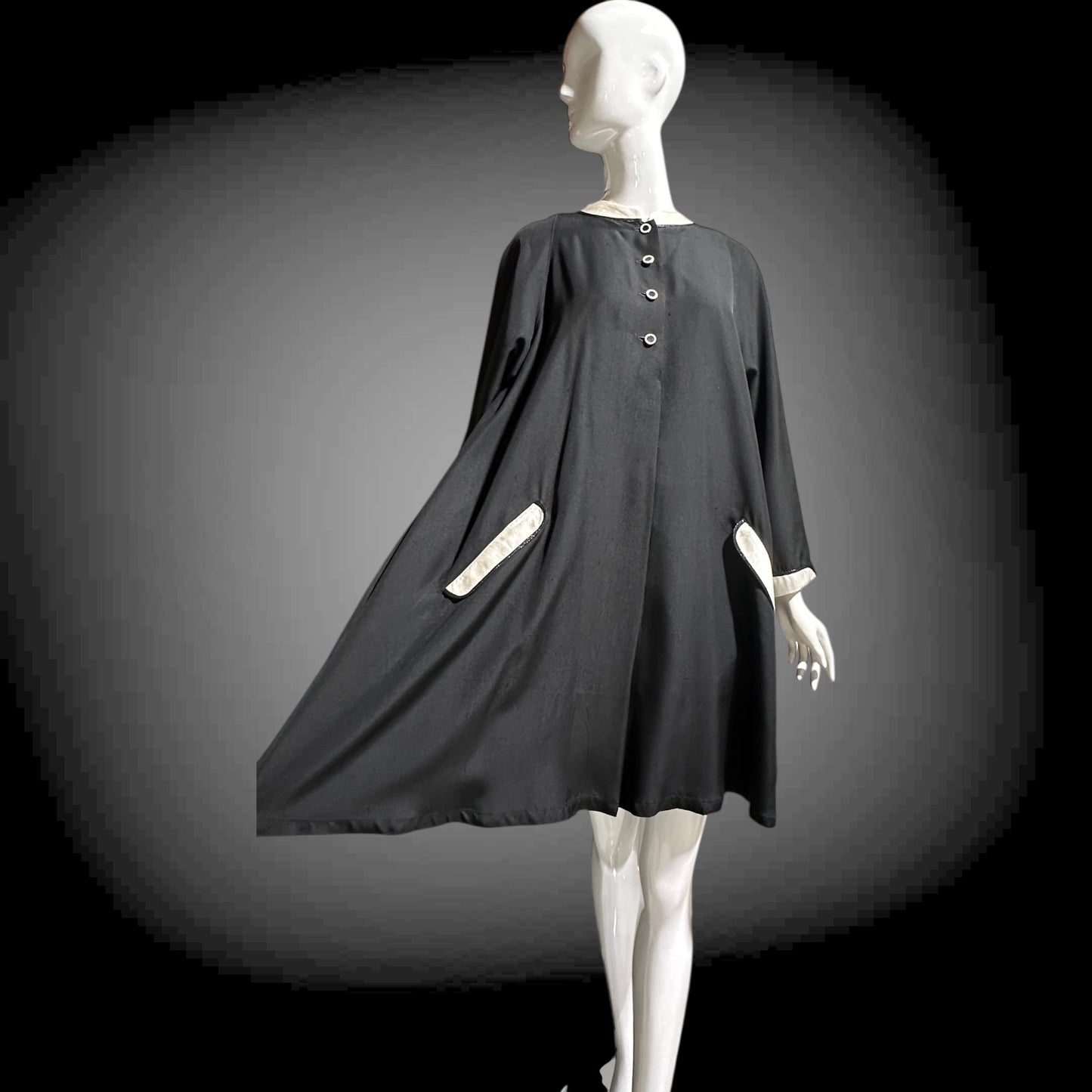 GEOFFREY BEENE, vintage 1960s cocktail party Mod mini tent dress